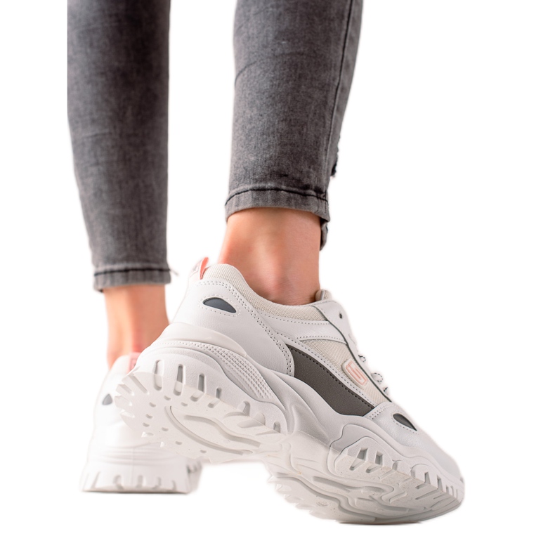 Evento Bijele moderne tenisice bijela siva