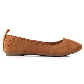 TRENDI Udobne ažurne balerine smeđa