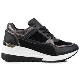 TRENDI Elegantne crne tenisice crna