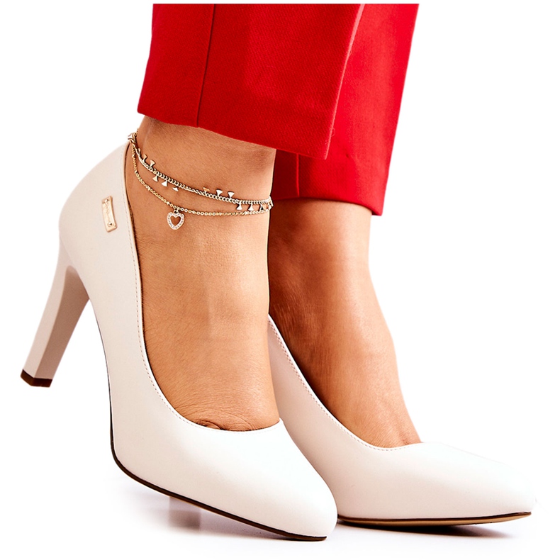 Ženske pumpice na petu Sergio Leone svijetlobež Campbell