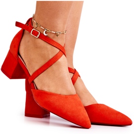 WS1 Pumpe na šanku sa špic Orange Jodie crvena narančasta