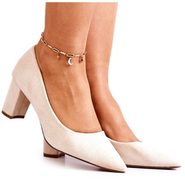 PS1 Suede pumpe na bež Abbey stupu