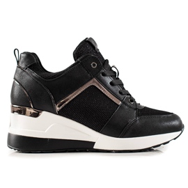 TRENDI Lagane tenisice na klin crna