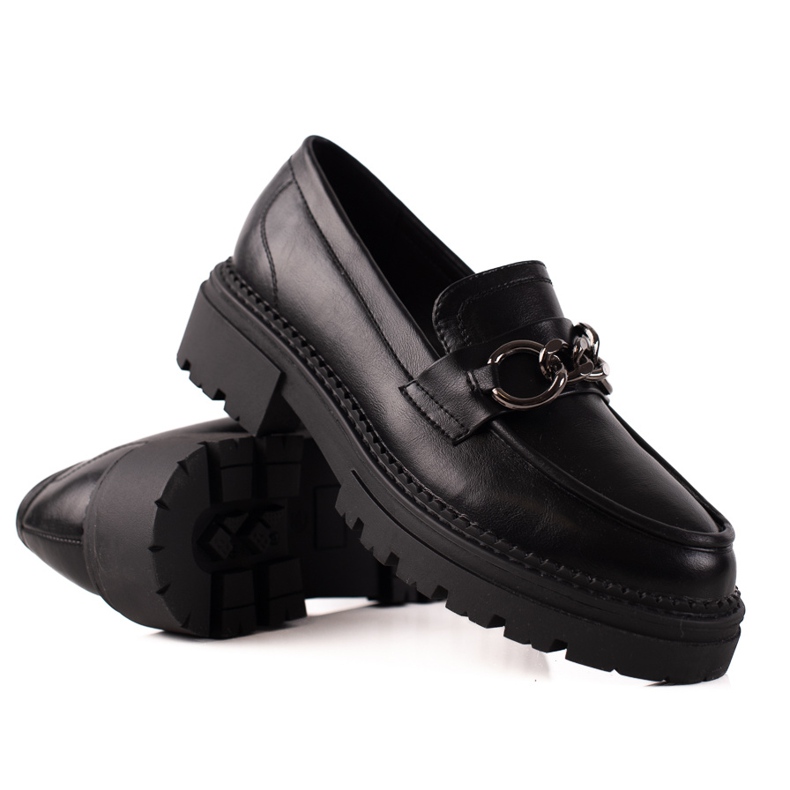 Modne loaferice na platformi LA.FI crno