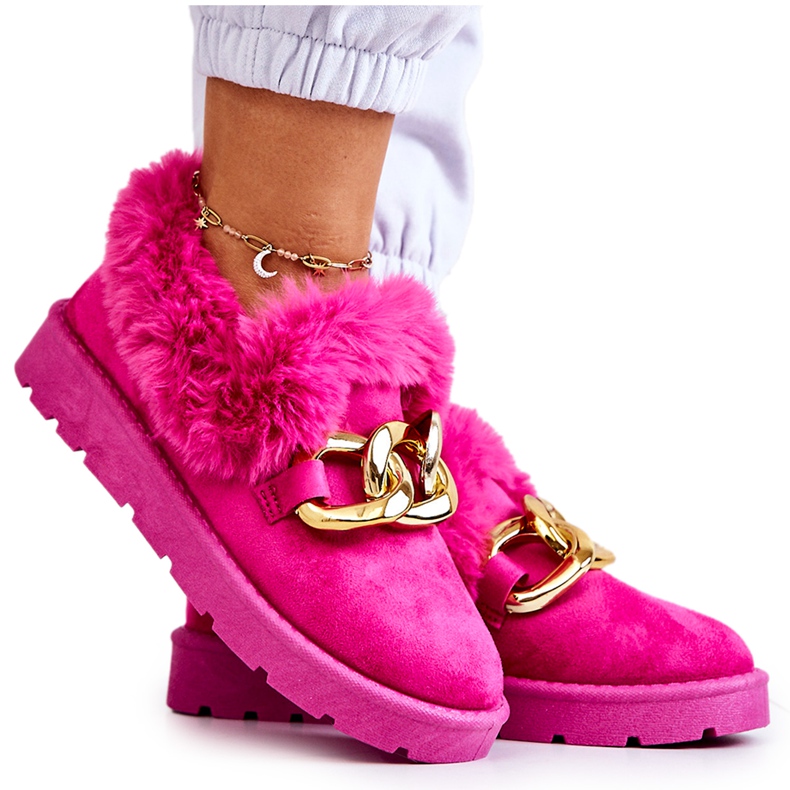 PS1 Ženske papuče sa zlatnim lančićem Fuchsia Ardrums ružičasta