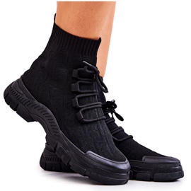 FM1 Crne Kimberly sportske čarape crno