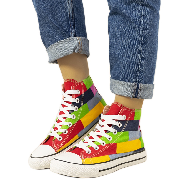 Šarene Gabby tenisice za gležnjeve crvena