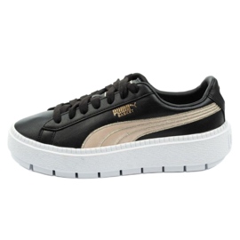Puma Suede platforma Trace W 367728 01 crna zlatni