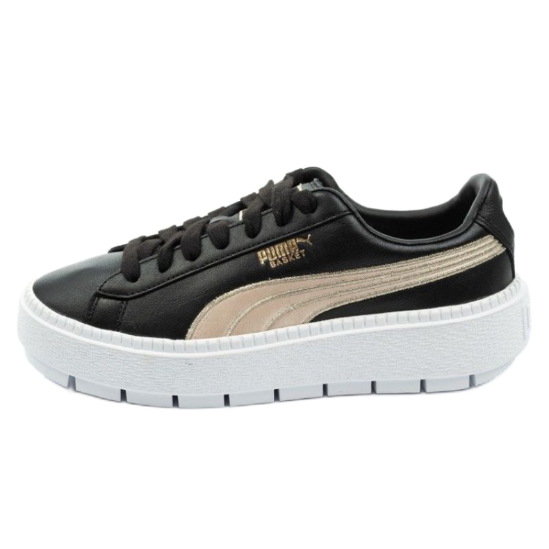 Puma Suede platforma Trace W 367728 01 crno zlatna