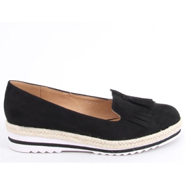 Ženske loaferice, espadrile Hilma Black crno