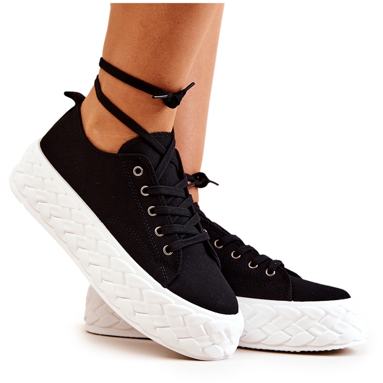 PS1 Tenisice na masivnoj crno-bijeloj platformi Suzane