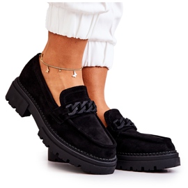 PL5 Suede Loafers La.Fi Black Sapphira crna
