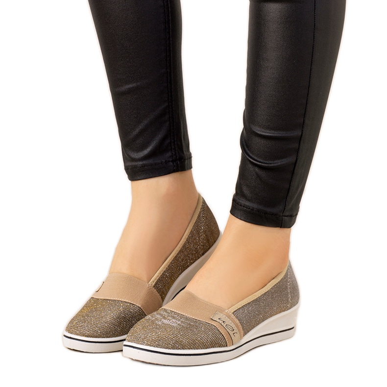 Golden Burris tenisice na klin zlatna