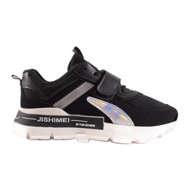 TRENDI Sportske tenisice s čičak trakom crna