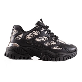 TRENDI Crne tenisice na platformi crno