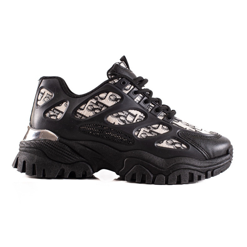 TRENDI Crne tenisice na platformi crno