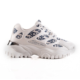 TRENDI Bijele tenisice na platformi bijela