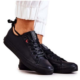 Niske kožne tenisice Big Star JJ274006 crne crna