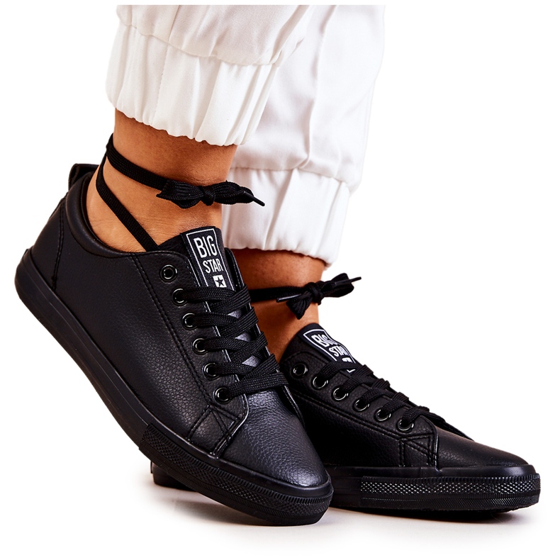 Kožne tenisice Big Star JJ274312 Crne crno
