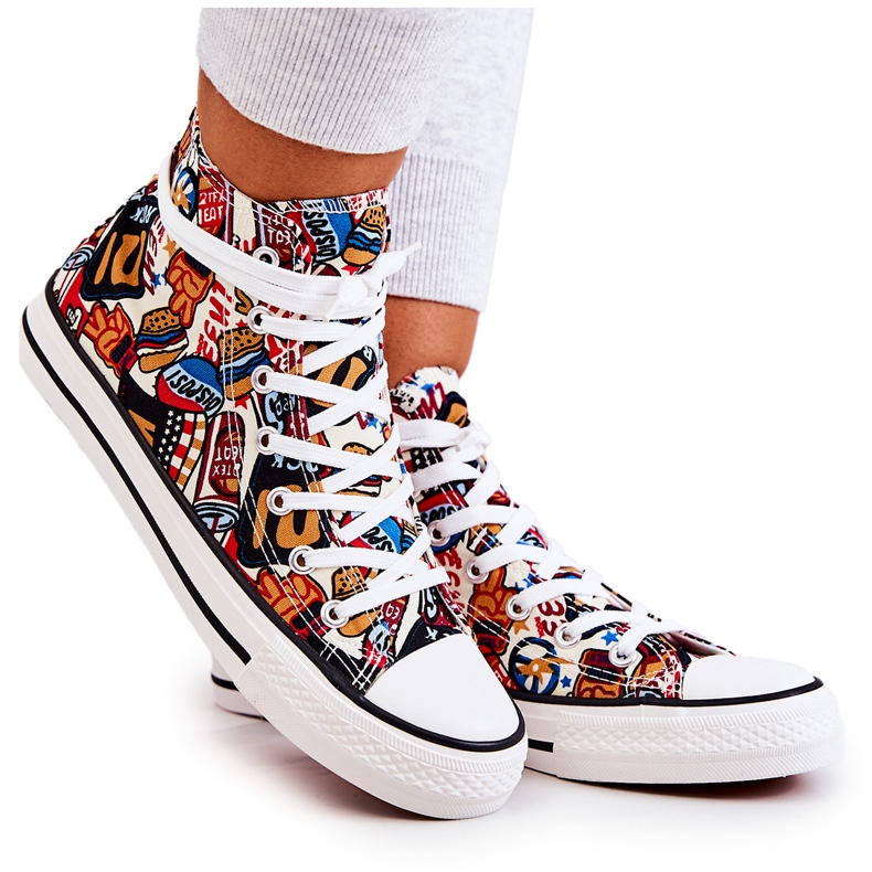 FS2 Logged visoke tenisice Multicolor Nollie raznobojna