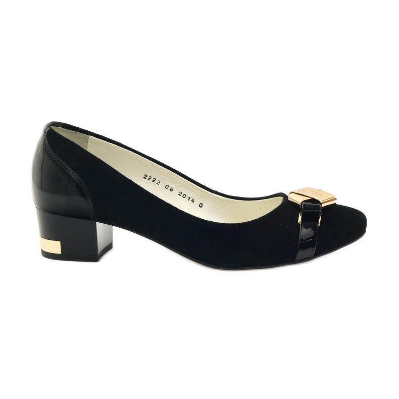 Crne pumpice sa zlatnim Neścior ukrasom crno žuta boja