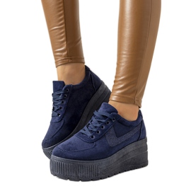 Mornarskoplave tenisice s visokim Botanical potplatom tamnoplava