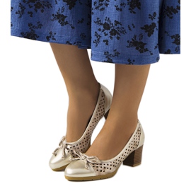 Pereira zlatne ažurne pumpice zlatni