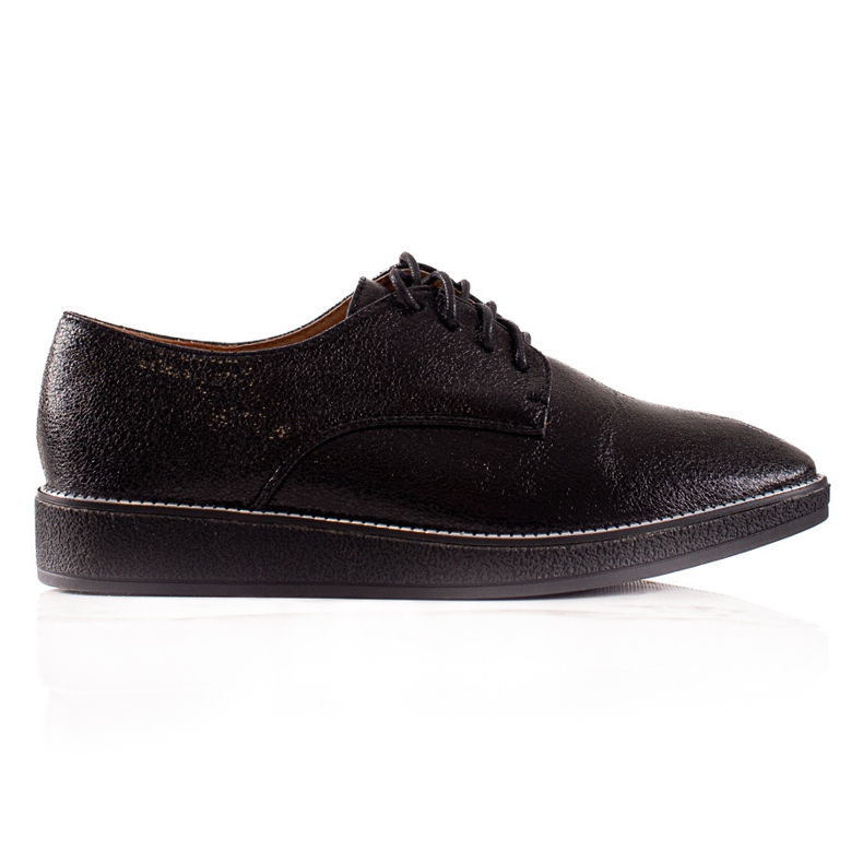 TRENDI Svjetlucave cipele na vezanje crno