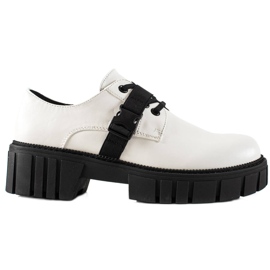 La.Fi Cipele s platformom i kopčom bijela crna