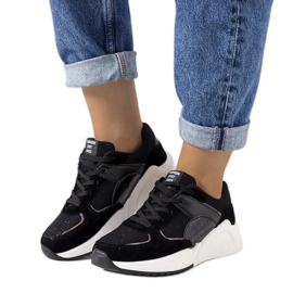 Crne sjajne Cotter tenisice crna