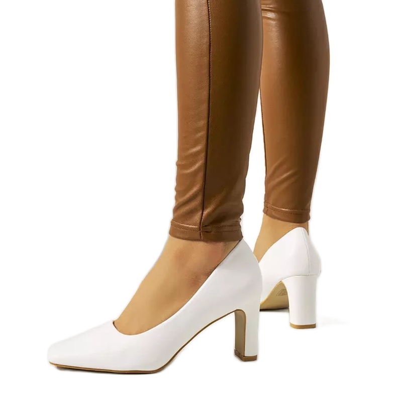 Ženske bijele Graves pumpe bijela ecru