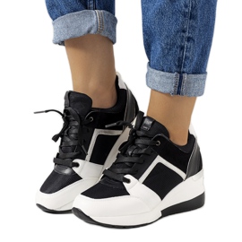 Crno-bijele tenisice na Lockett klin bijela crna