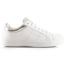 TRENDI Bijele sportske cipele s eko kožom bijela