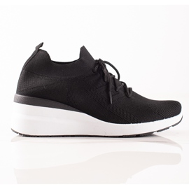 Goodin Cipele na klin na vezanje crno