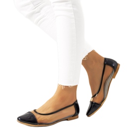 Crne prozirne Pastella balerinke crno