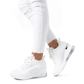 Bijele tenisice na Lockett klin bijela srebro