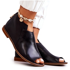 Kožne čizme na visokoj peti Laura Messi crne 2324 crna