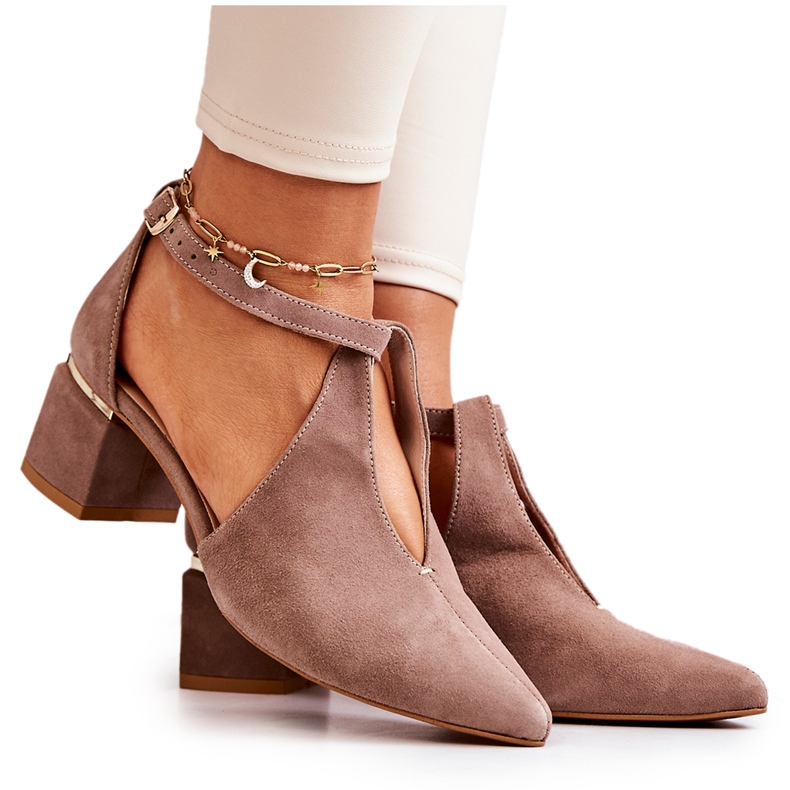 Suede cipele na petu Laura Messi 2309 bež