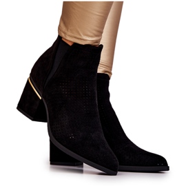 PS1 Crne Helloni antilop ažurne kaubojske čizme crna