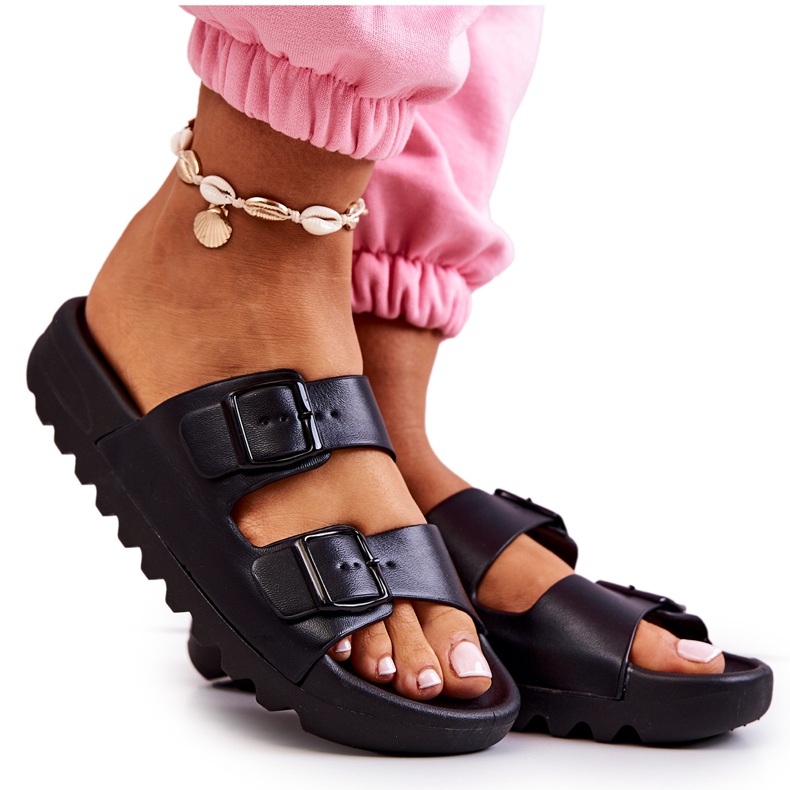 PS1 Gumene papuče na platformi Black Westie crno