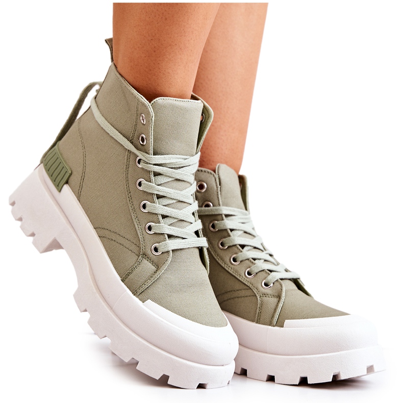 PS1 Faithfull zelene vezane čizme zelena