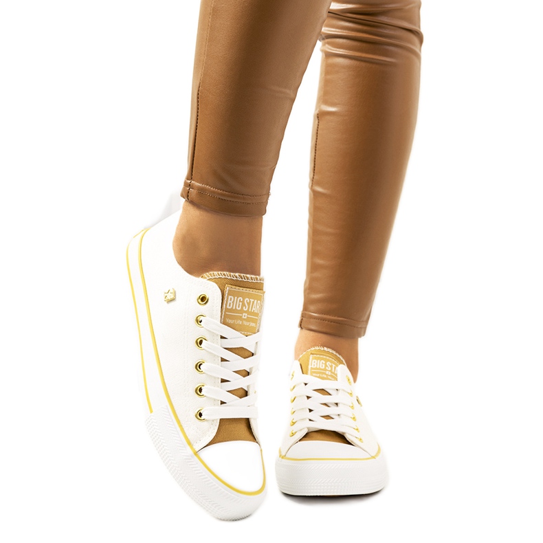 Bijele Big Star ženske tenisice HH274458 bež bijela