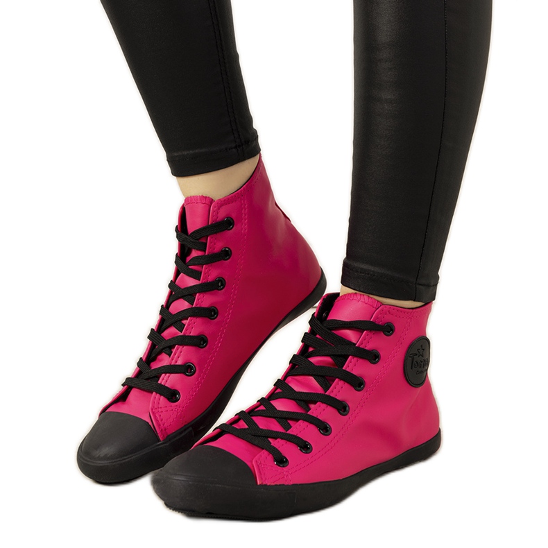 Tenisice Shape of You crno crvena ružičasta