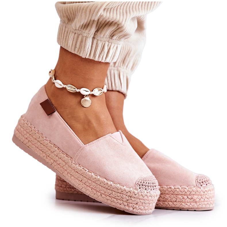 FB2 Slip-on antilop espadrile Pink Lesley ružičasta