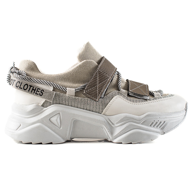 TRENDI Tenisice s čičak modom siva