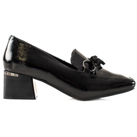 La.Fi Lakirane niske cipele na stup crno