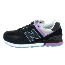 Cipele New Balance W WL574SAU crna ljubičasta plava siva