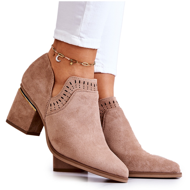 PS1 Tamnobež antilop ažurne kaubojske čizme Valerie