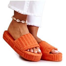 FJ1 Papuče na platformi Orange Lilly narančasta