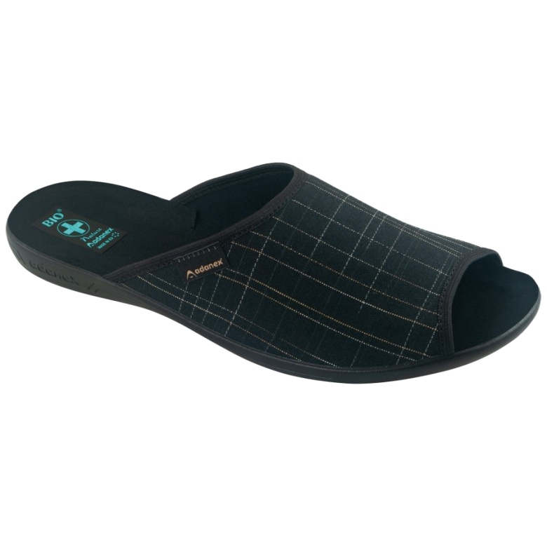 Adanex muške papuče papuče 25954 crne crno